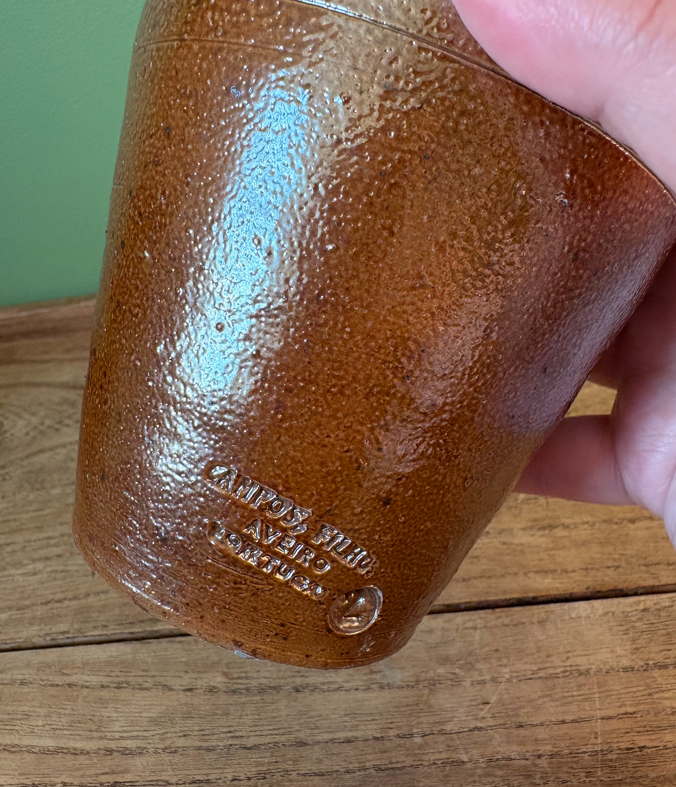 Campos Filhos Portuguese Brown Salt Glaze Bottle