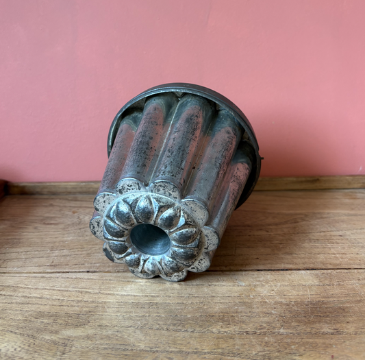 Antique Steamed Pudding Mould with Lid