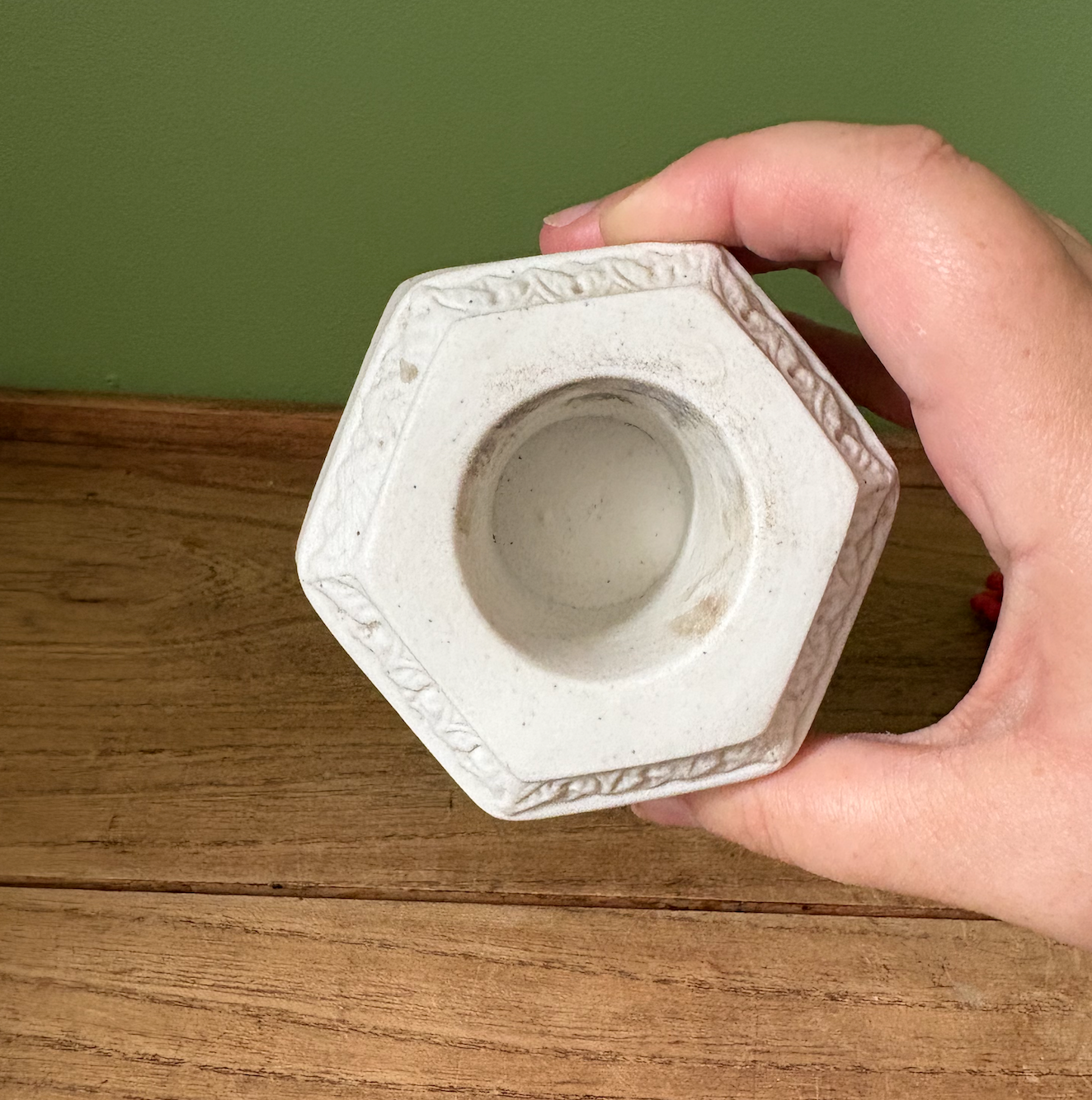 White Stone Hexagon Shaped Match Striker