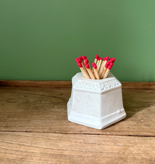 White Stone Hexagon Shaped Match Striker