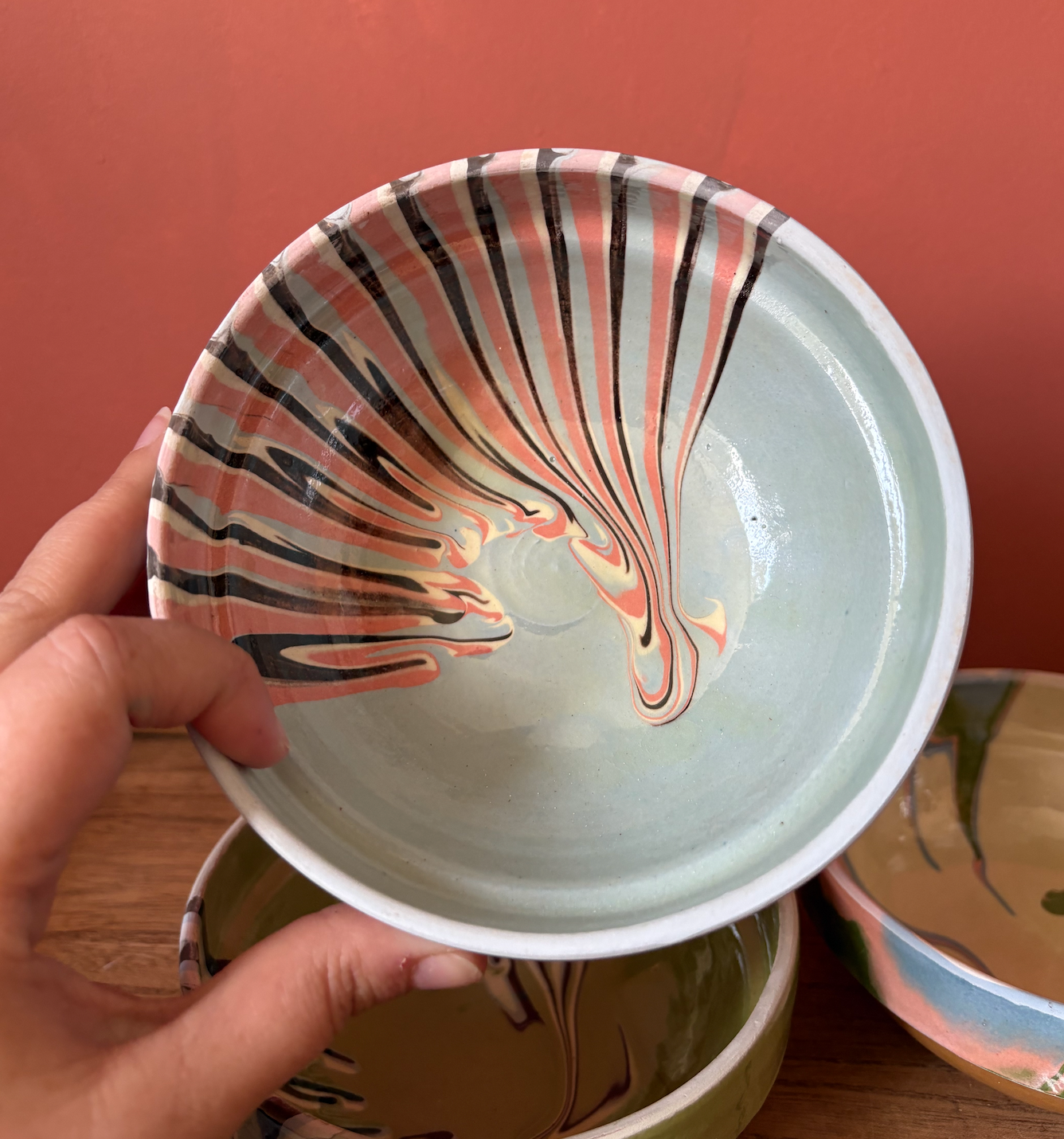 Small Romanian Slipware Bowls - Mixed Colours