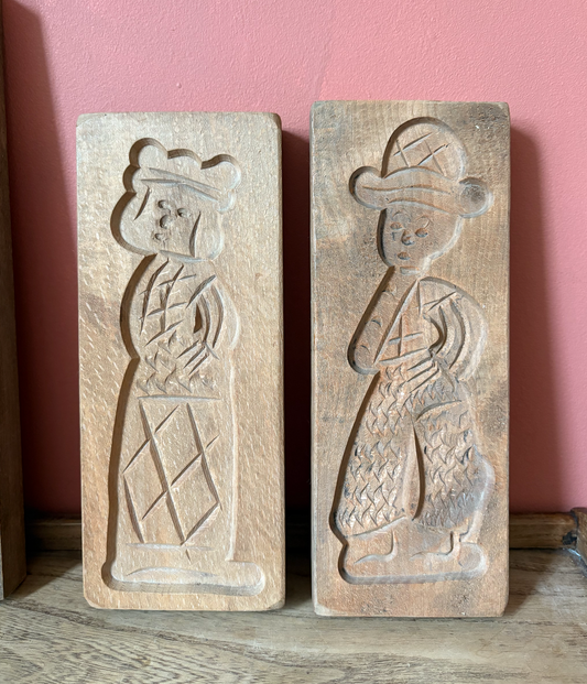 Speculoos Wooden Gingerbread Moulds - Two Sets available.