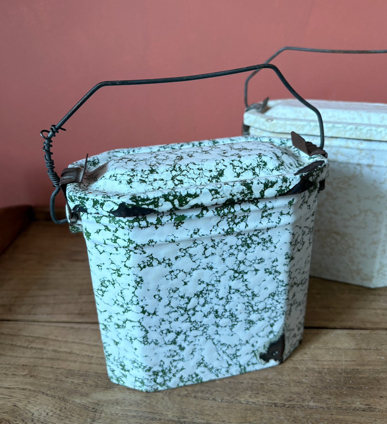 Selection of Enamel French Lunch Boxes - Sold Individual