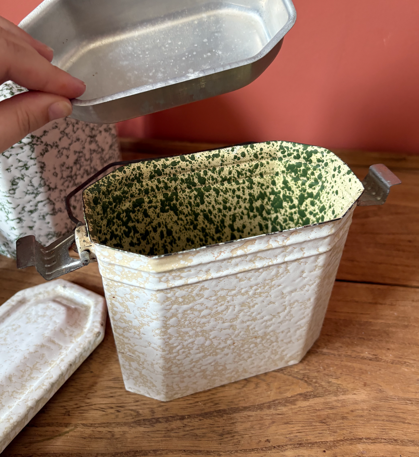 Selection of Enamel French Lunch Boxes - Sold Individual