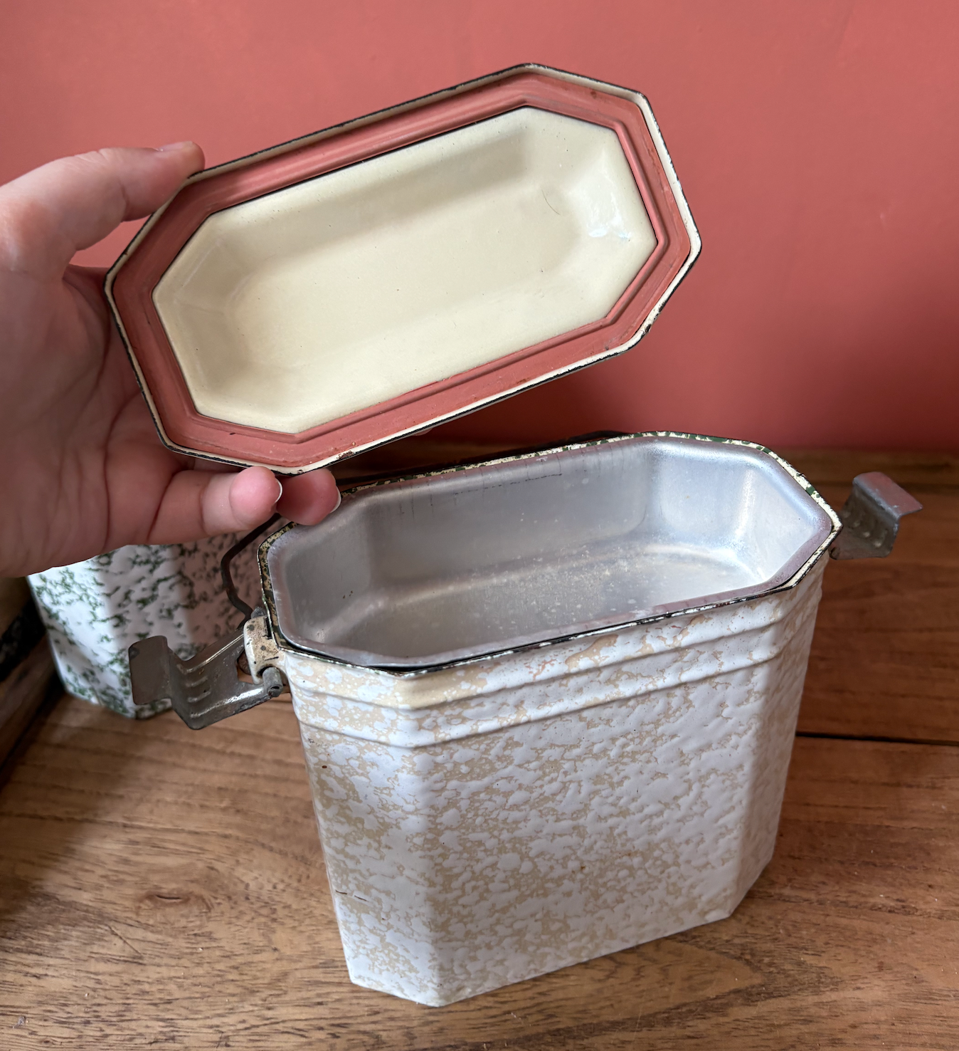 Selection of Enamel French Lunch Boxes - Sold Individual