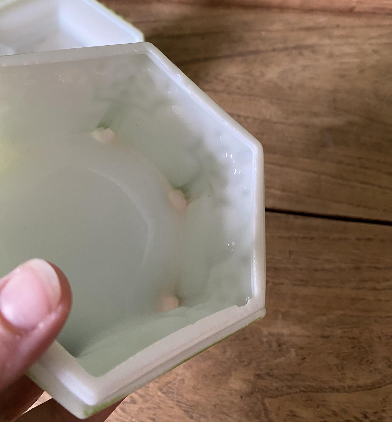White Glass Decorative Storage Pot