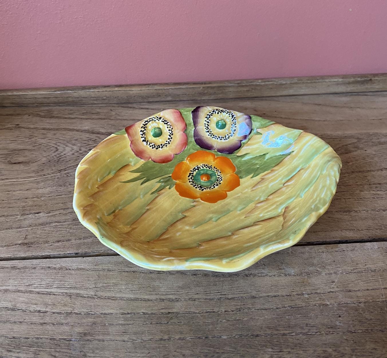 Vintage Carlton Ware 'Anemone' Pattern Small Dish