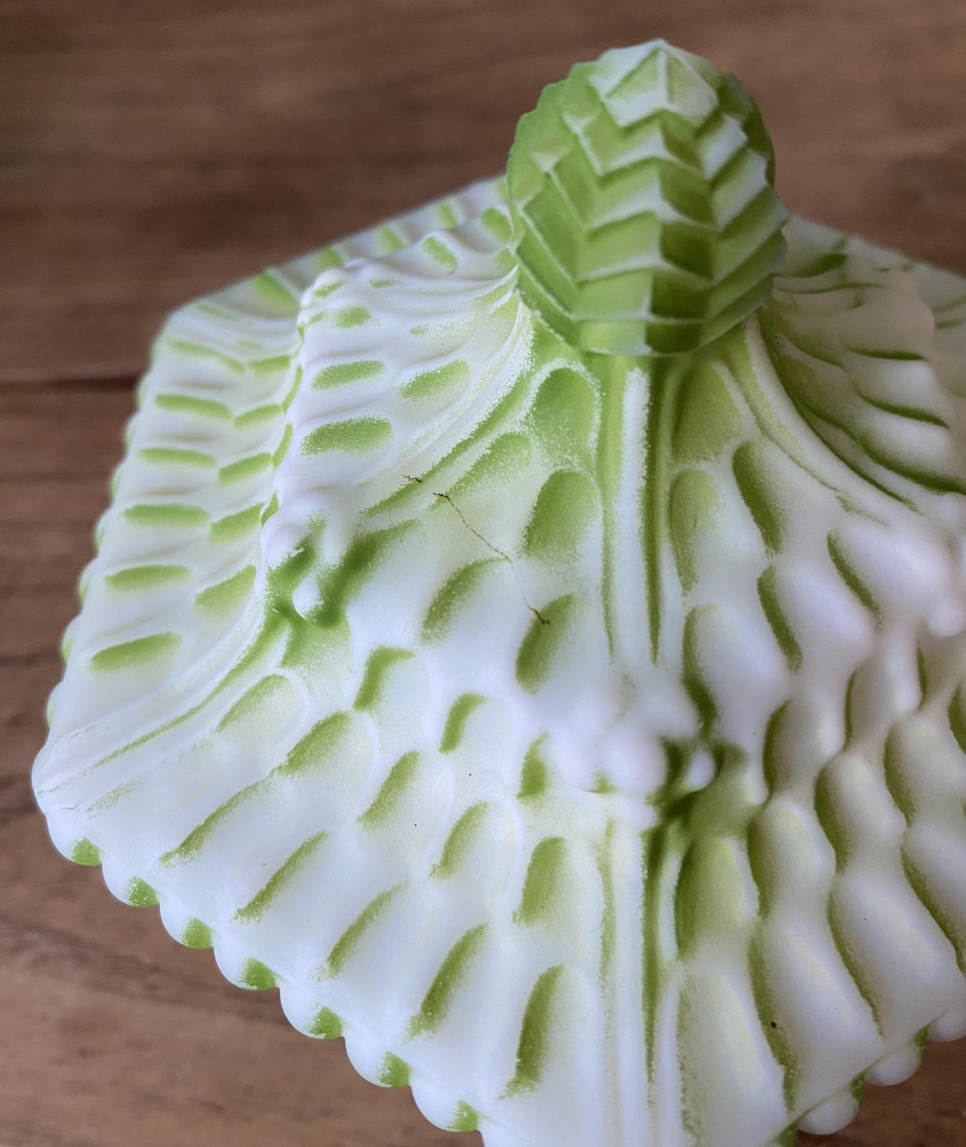 White Glass Decorative Storage Pot