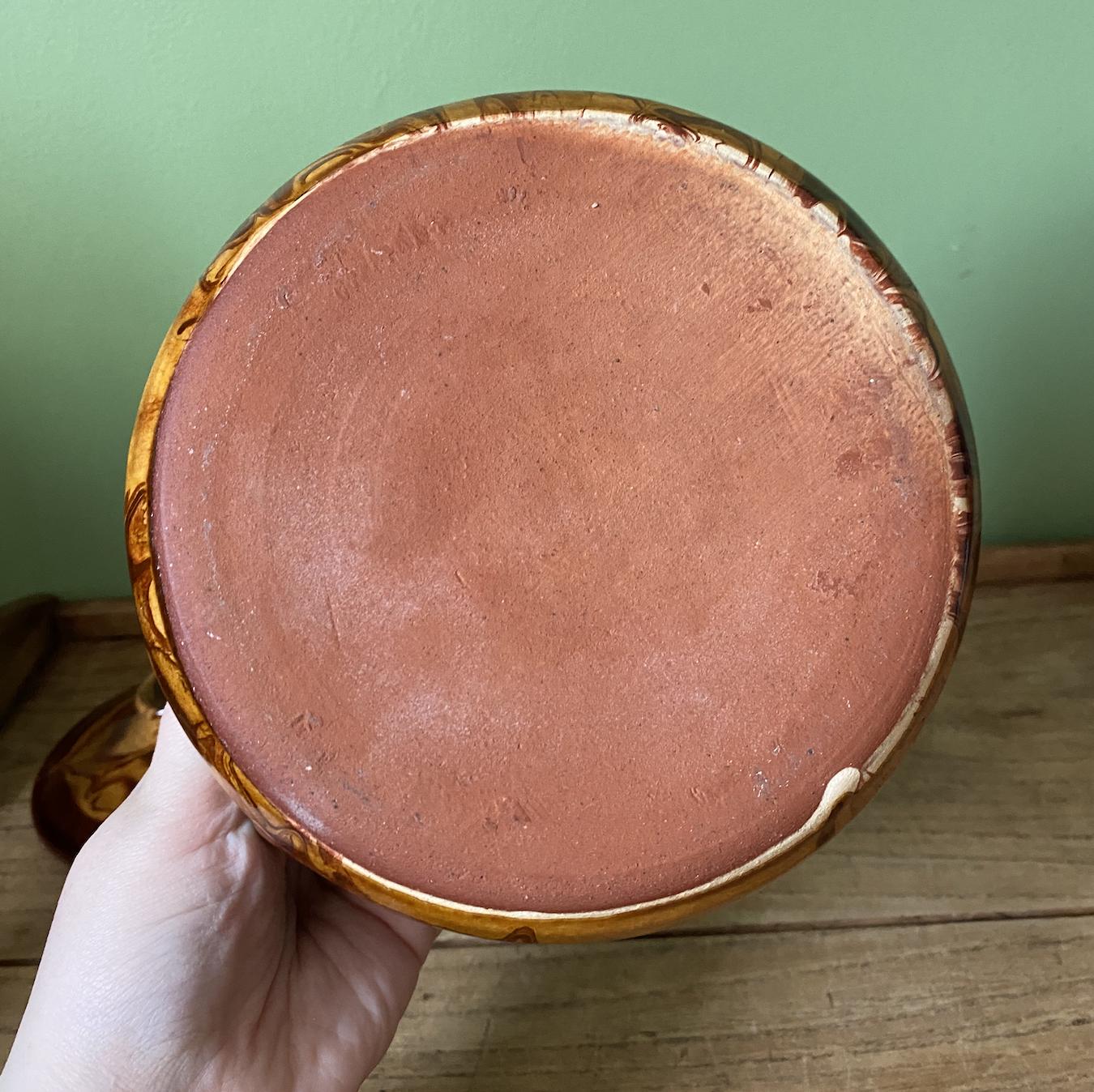Handmade Clay Serving Pot with Lid and Handles