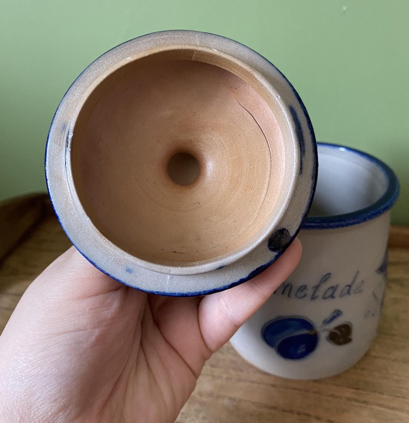 French Salt Glaze Marmelade Pot