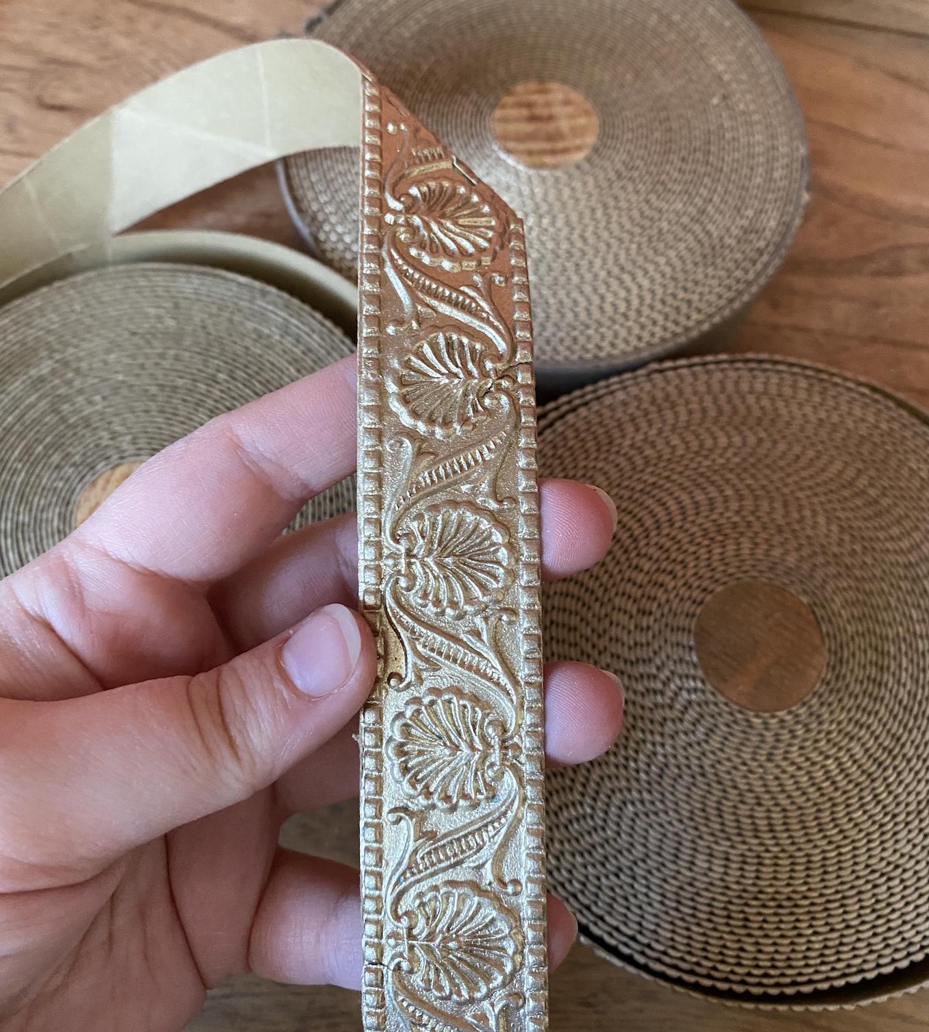 Vintage Flexible Wall Paper Trimming | Edging - Gold Shell Design