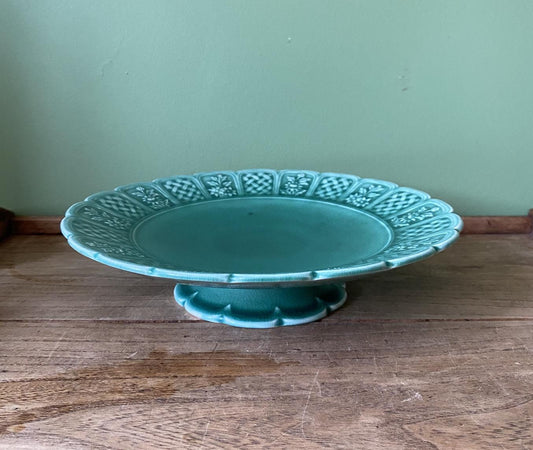 Royal Cauldon Teal Green Low Cake Stand