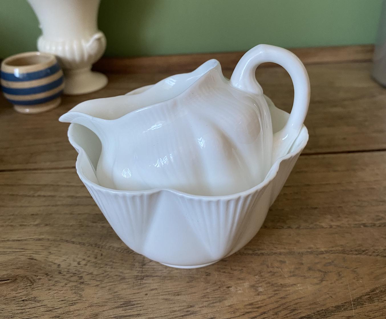 Shelly's Dainty Bone China Creamer and Sugar Bowl