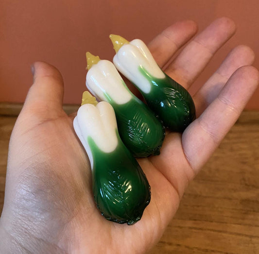 Glass Bak Choy Cabbage Ornaments