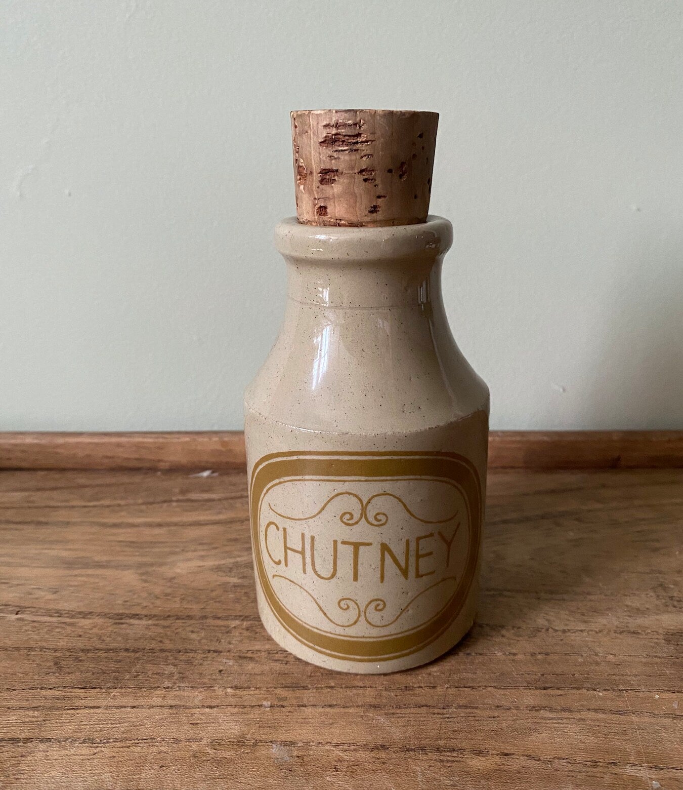 Stoneware Chutney Bottle with cork