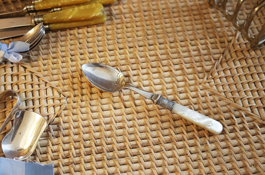 Antique Mother of Pearl Handled Jam/preserve Spoon