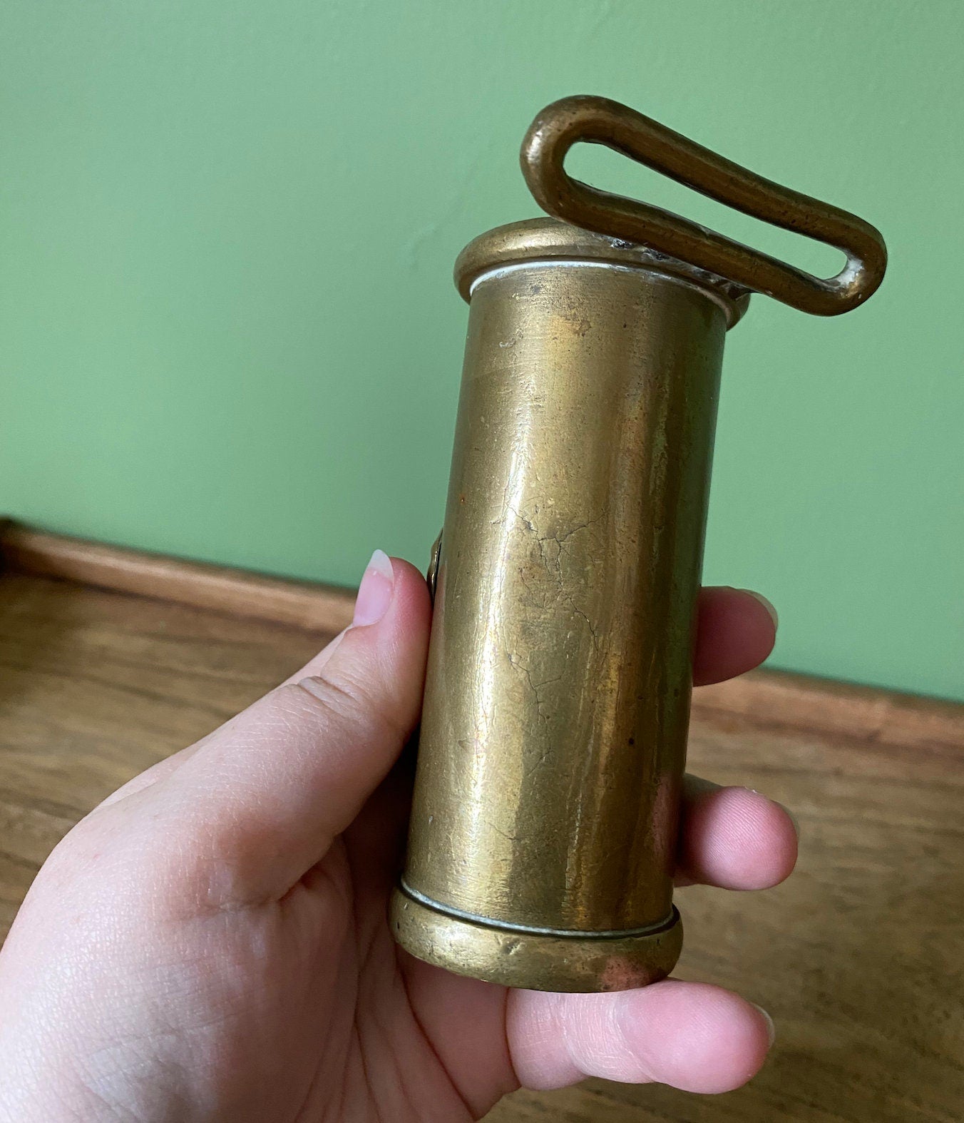 Floral Decorative Solid Brass Flagpole Holder - Belt Loop
