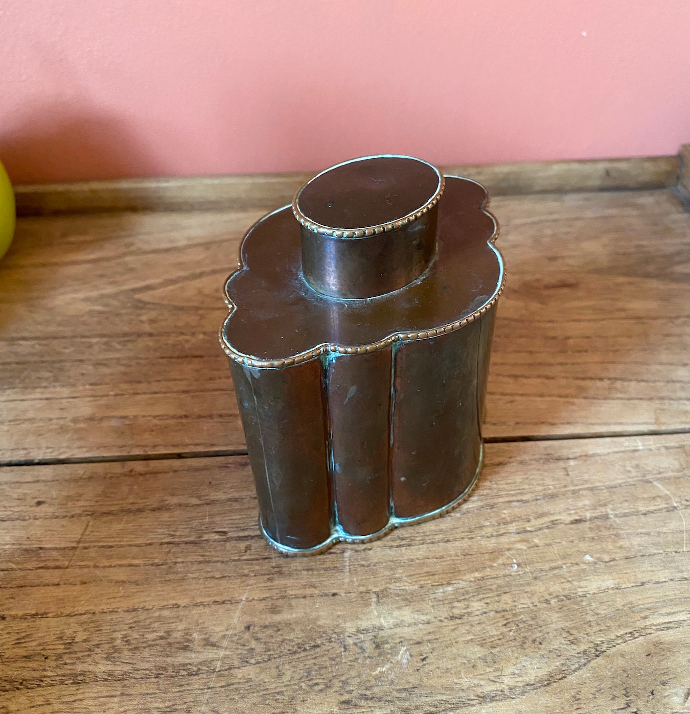 Antique Art Nouveau Copper Tea Caddy