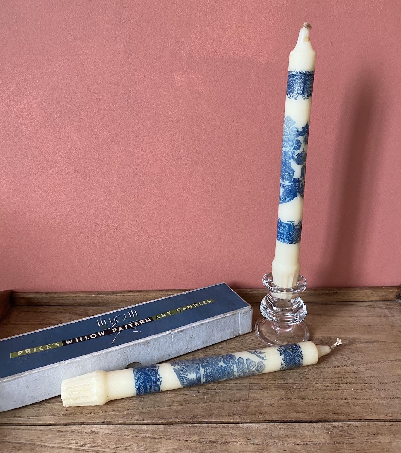Prices Willow Pattern Art Candles in Box