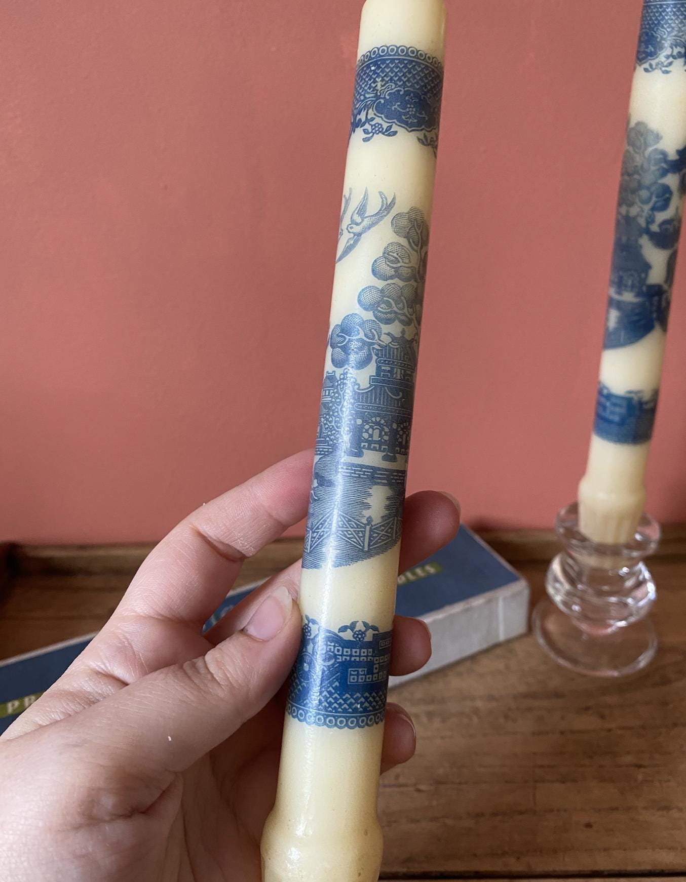 Prices Willow Pattern Art Candles in Box