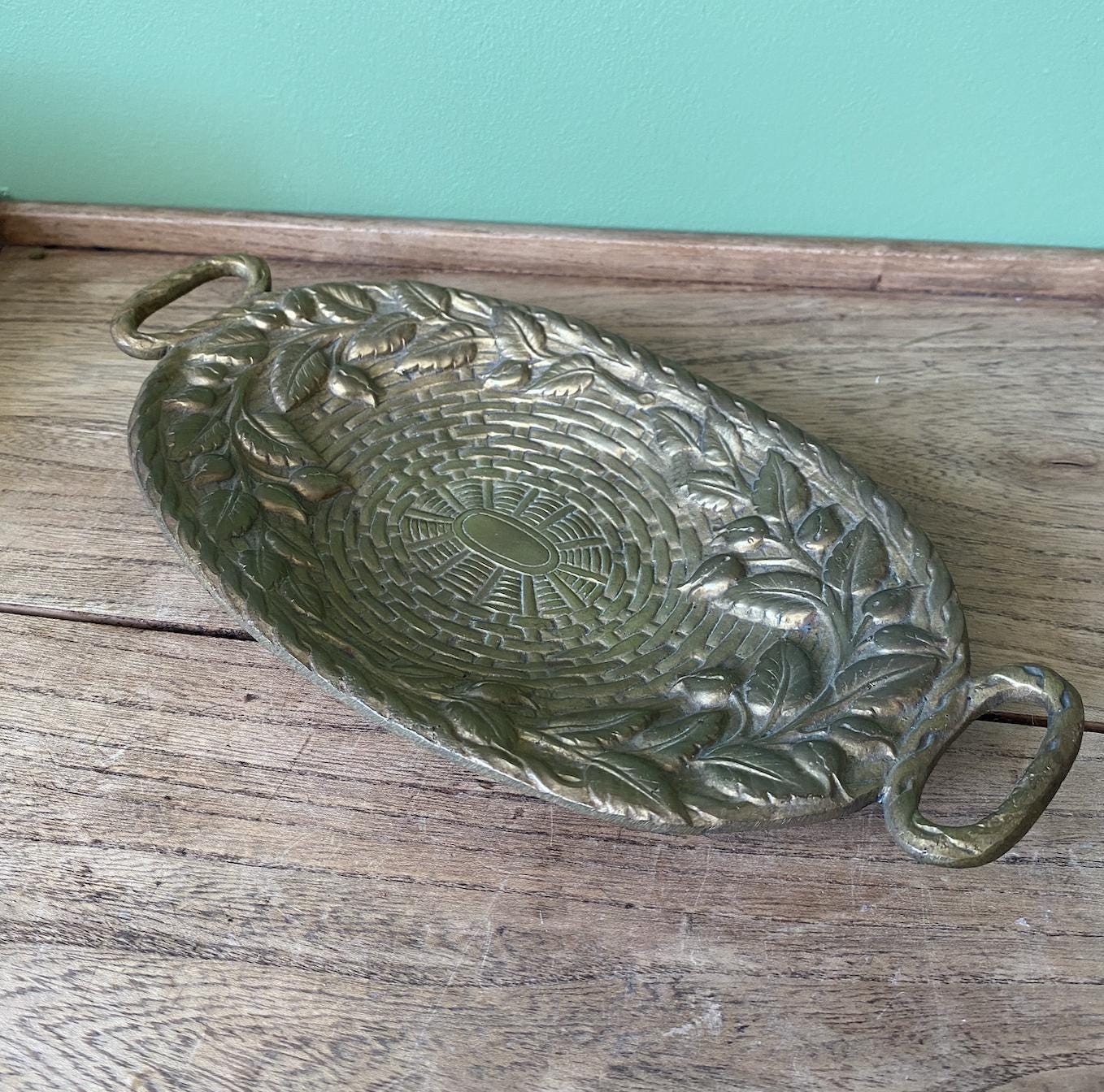 Antique Bronze Jan Van Neste Style Two Handled Tray