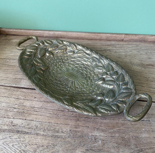 Antique Bronze Jan Van Neste Style Two Handled Tray