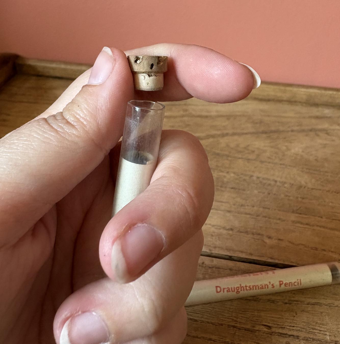 2 Glass Vials of Chisilent H Draughtsman's Lead for Mechanical pencil.