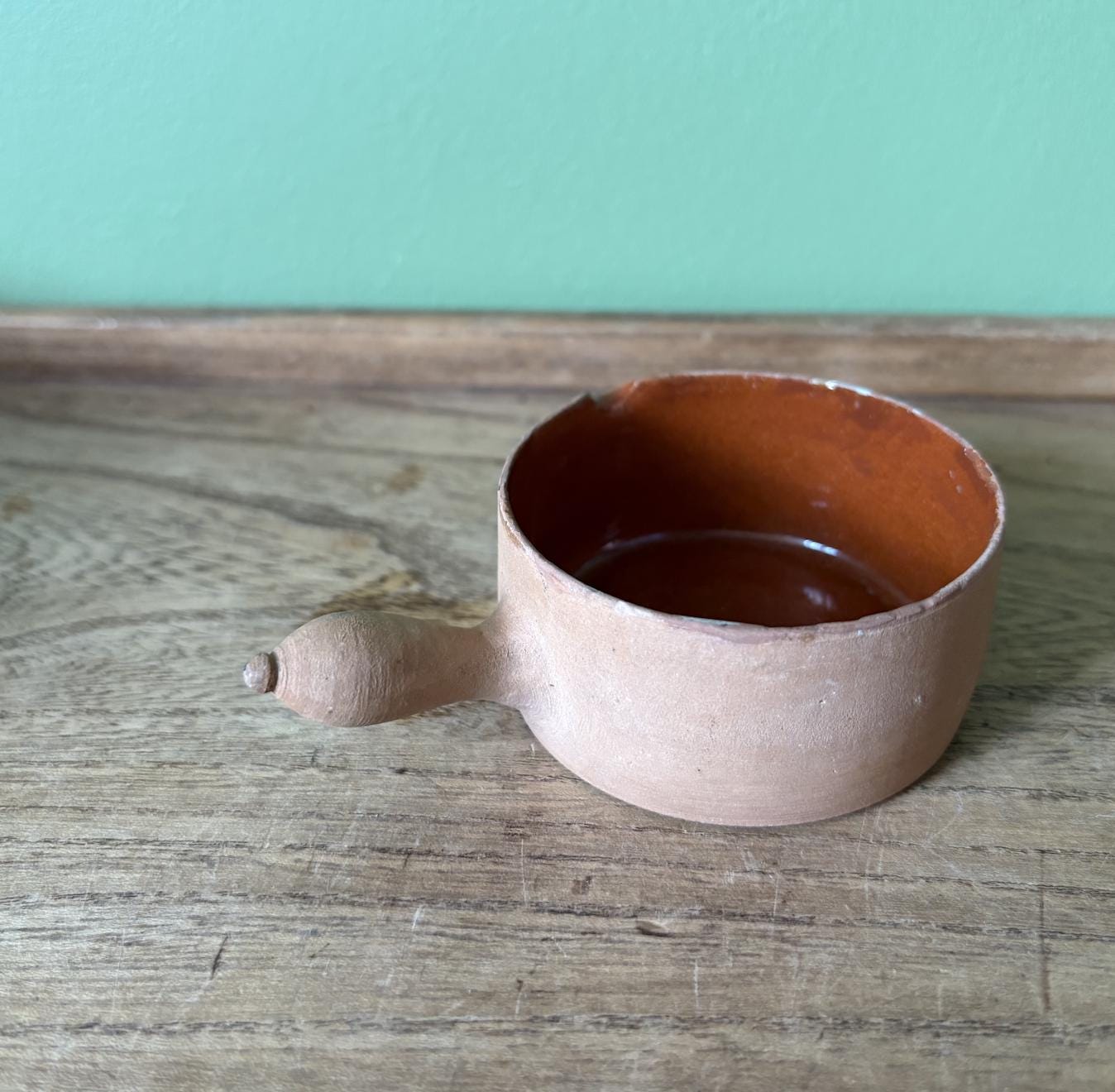 Mini French Clay Pot with Handle