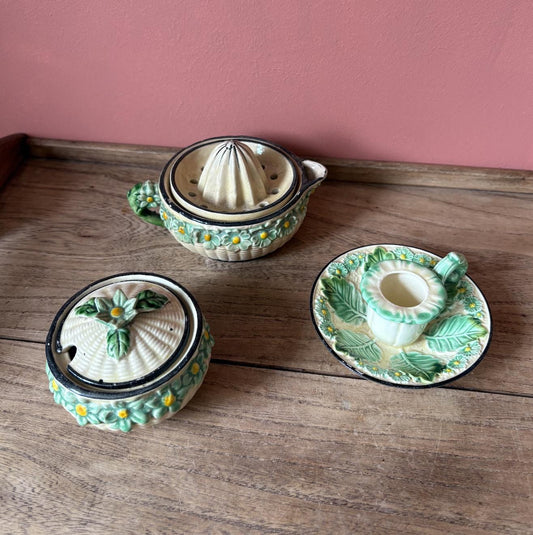 Maruhon Green Dairy Juicer | Sugar Pot | Candle Holder