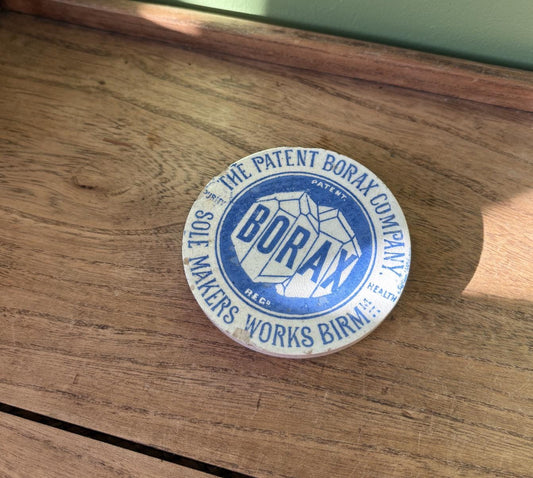 Victorian Borax Blue Graphic Pot Lid