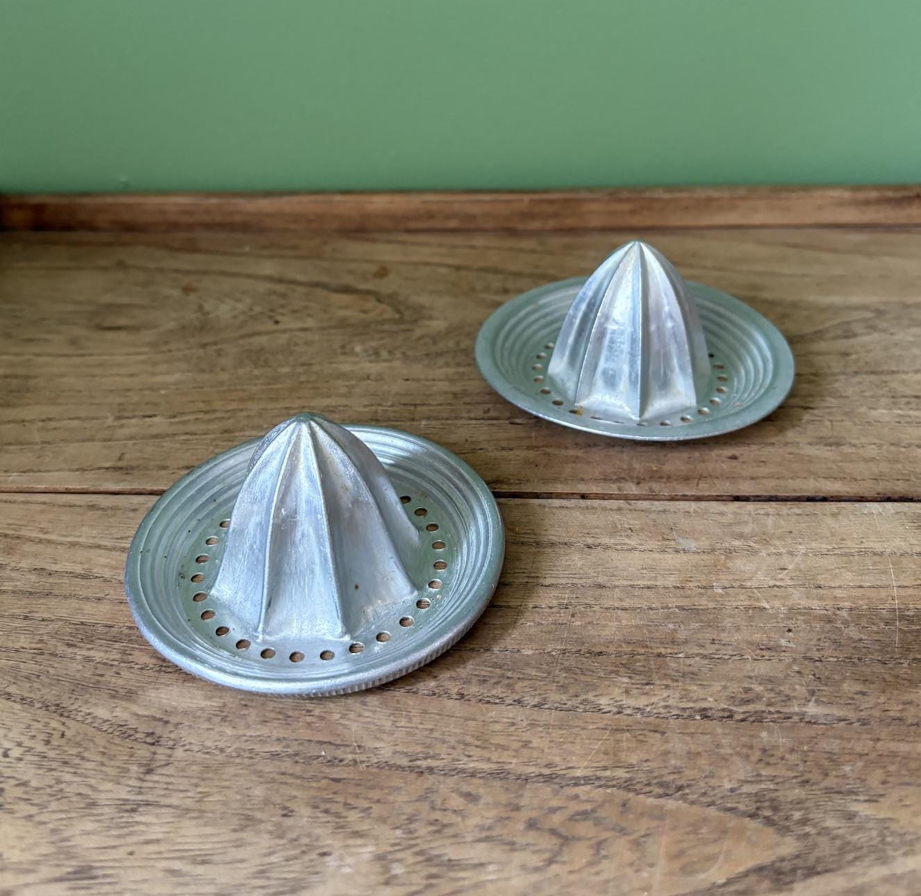 Two Aluminium Retro Juicers