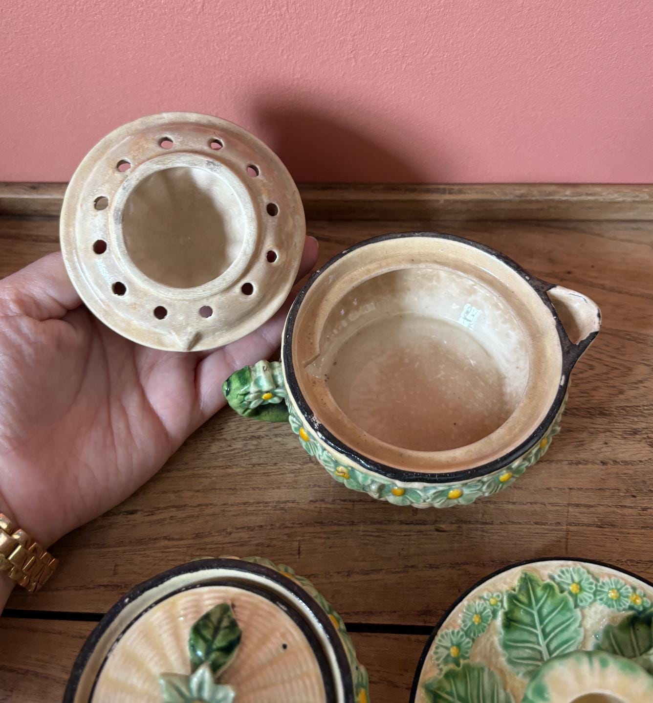 Maruhon Green Dairy Juicer | Sugar Pot | Candle Holder