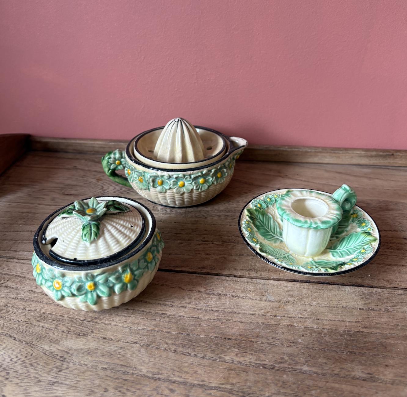 Maruhon Green Dairy Juicer | Sugar Pot | Candle Holder