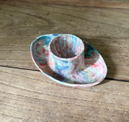 Rainbow TieDie Plastic Egg Cup