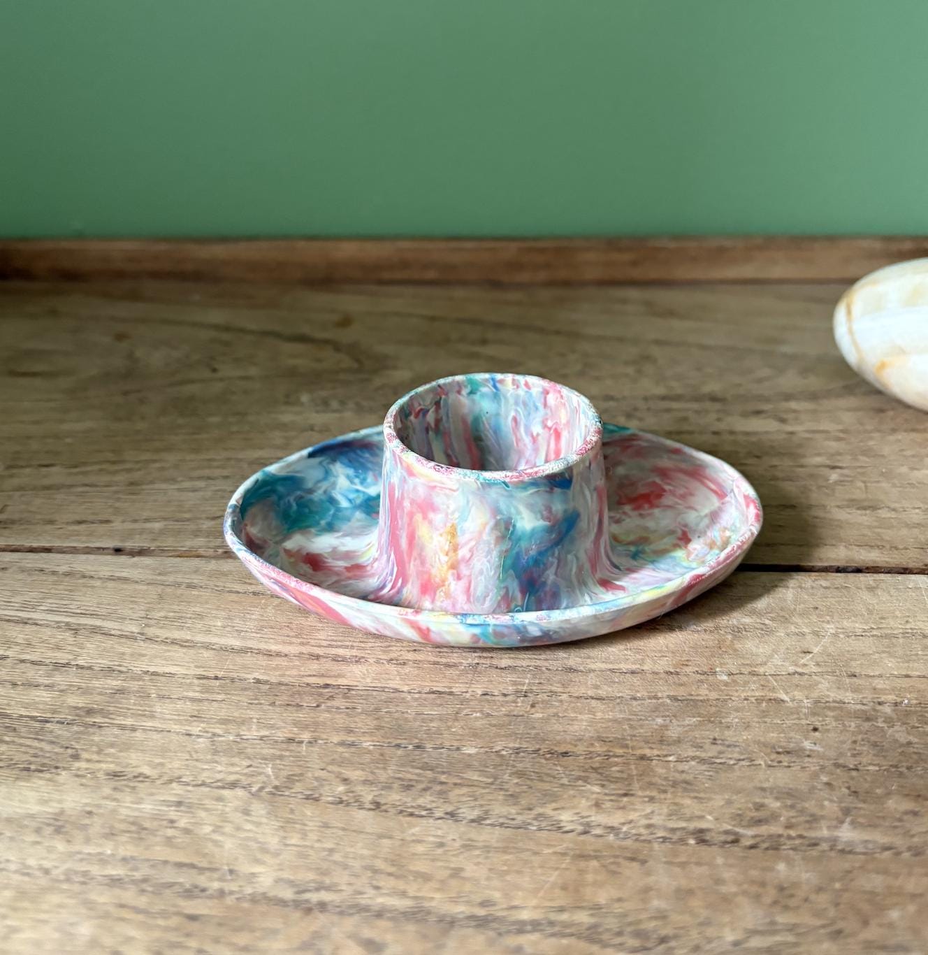 Rainbow TieDie Plastic Egg Cup