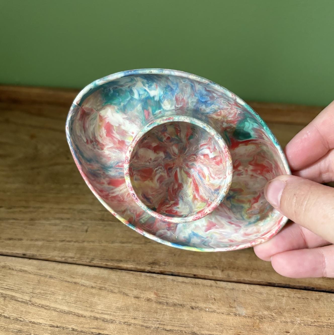 Rainbow TieDie Plastic Egg Cup