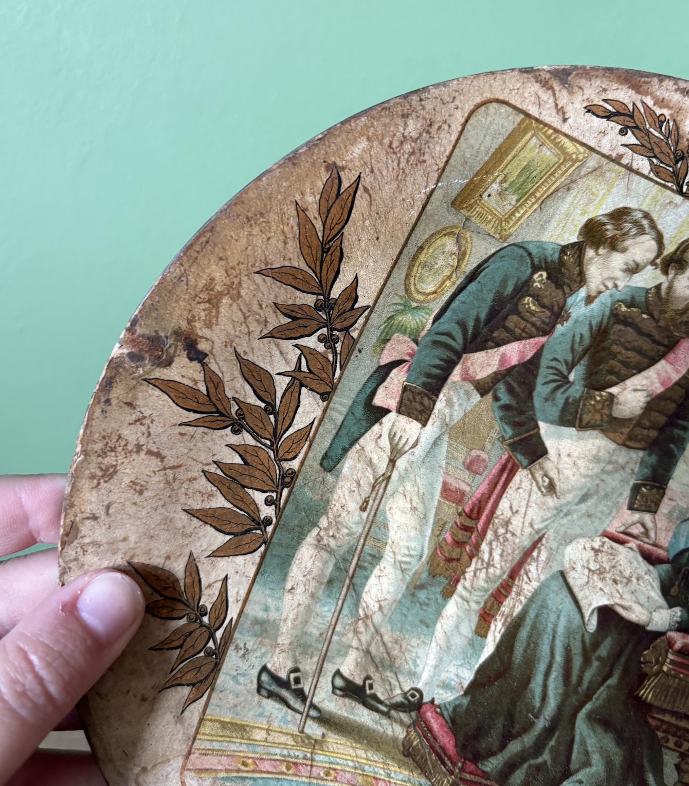 Late 1800s Rapheal Tuck & Sons Collectible Paper Plates featuring Victoria