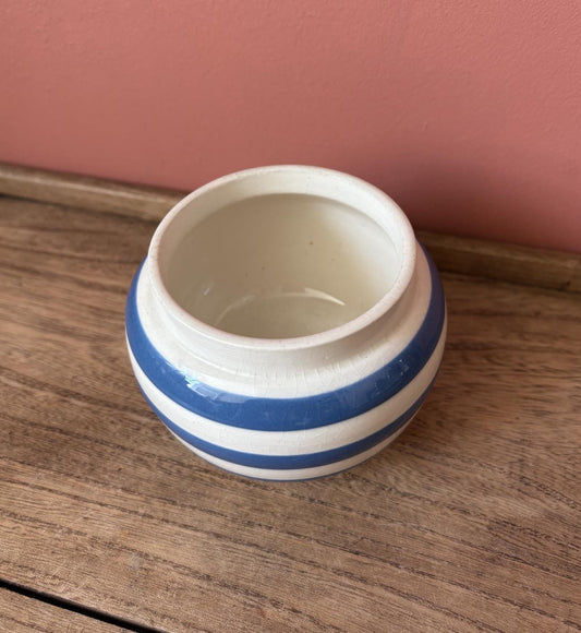 Sadler Style Blue and White Sugar Bowl