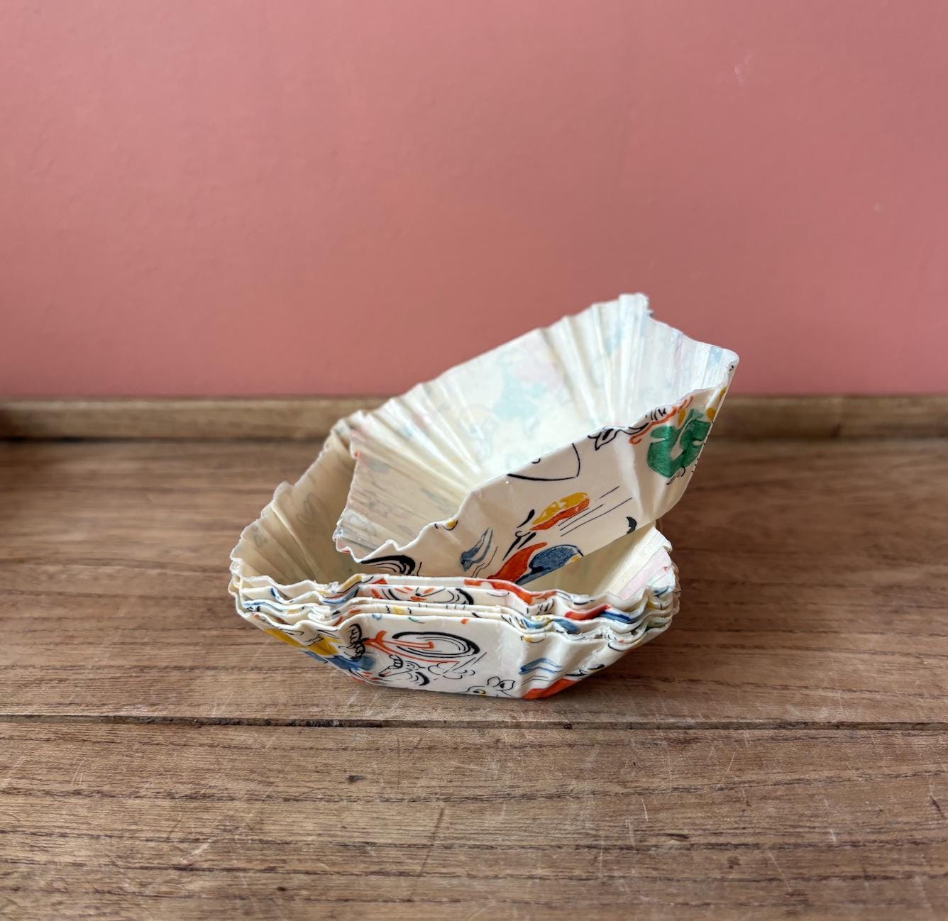 Set of 6 Patterned Wax Paper Baking Cases