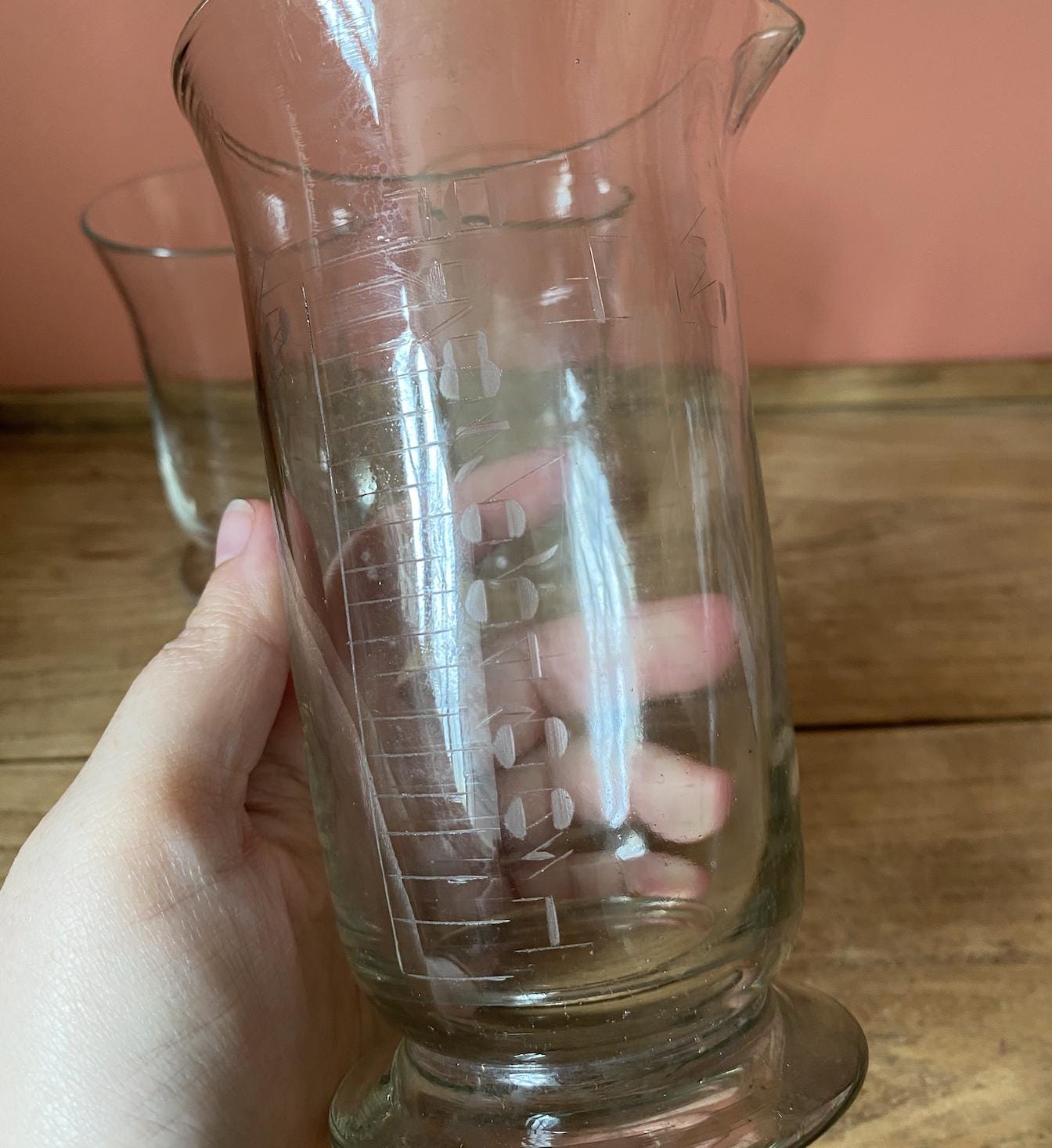 Trio of Glass Flasks | Etched Numbers