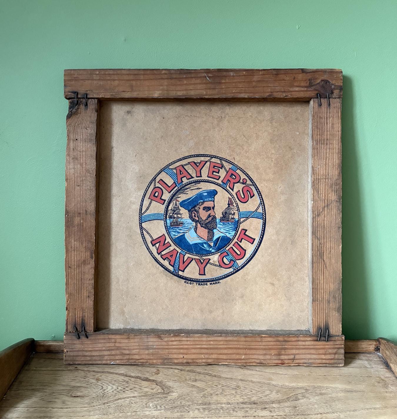 Players Navy Cut Cigarette Crate Advertising Panel