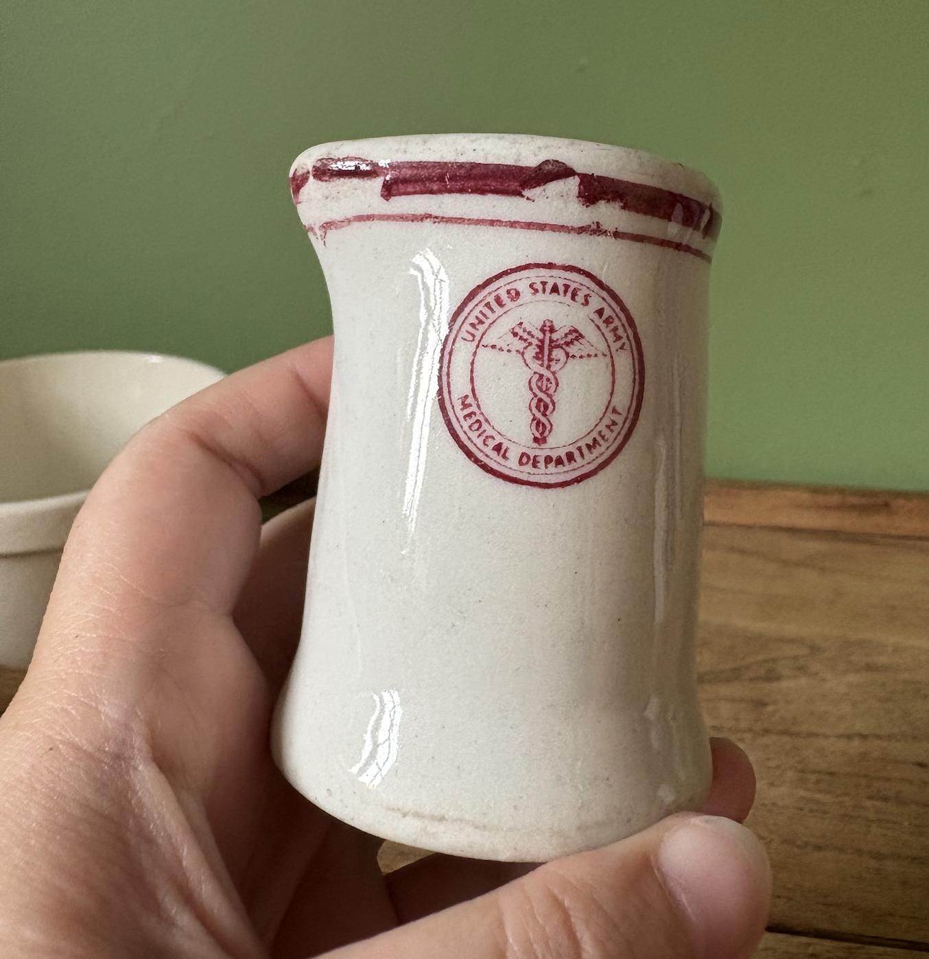 Vintage US Army Medical Department Individual Creamer