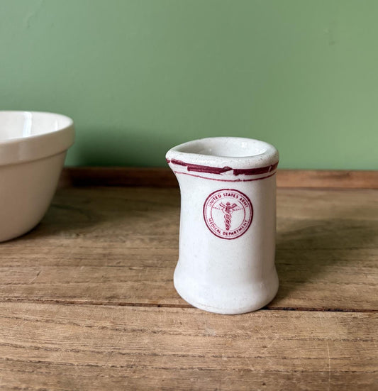 Vintage US Army Medical Department Individual Creamer