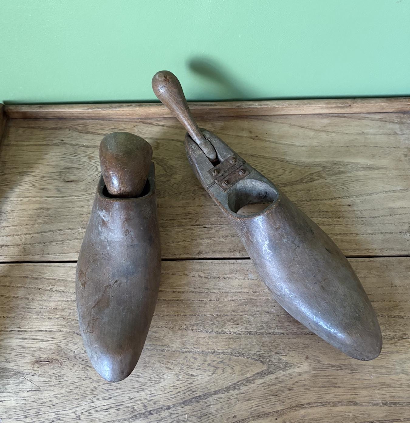 Folding Antique Wooden Shoe Lasts | Stretchers