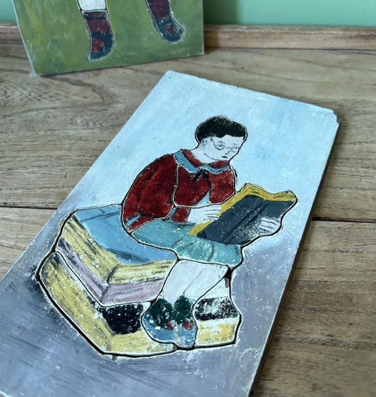 Pair of French Painted Wooden Children's Puzzles