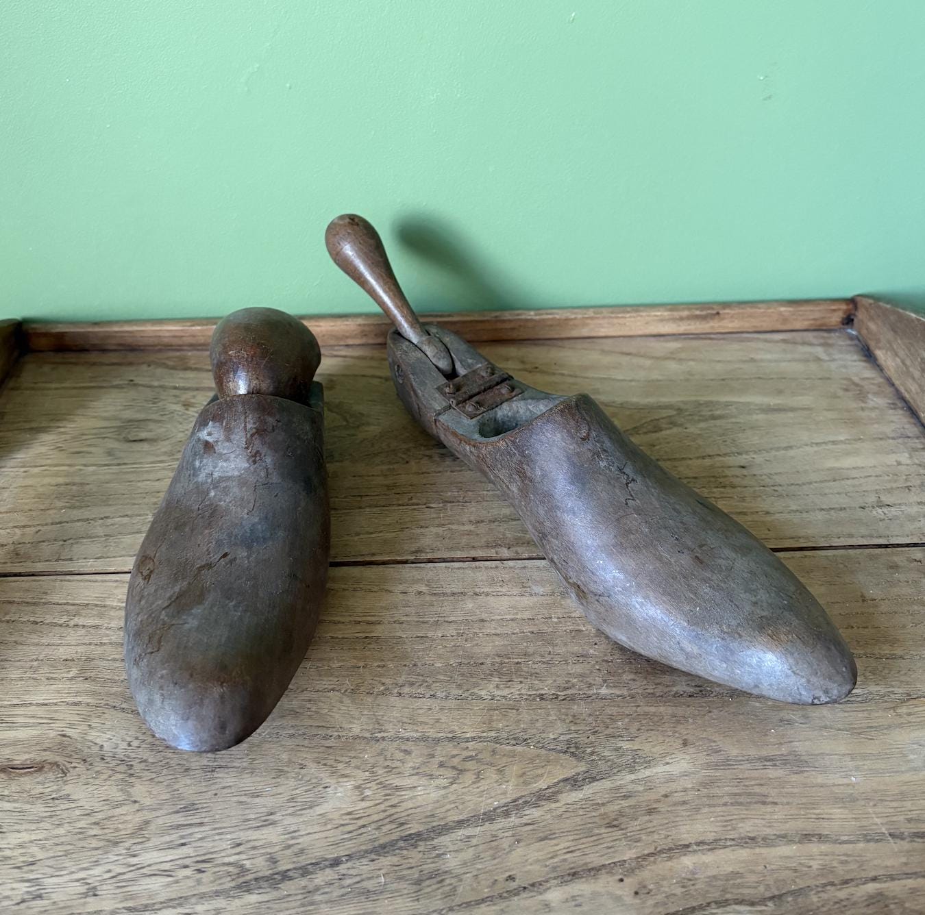 Folding Antique Wooden Shoe Lasts | Stretchers