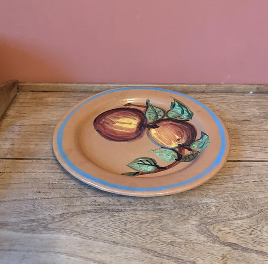 Handmade & painted Fruit Design Plate from Malta