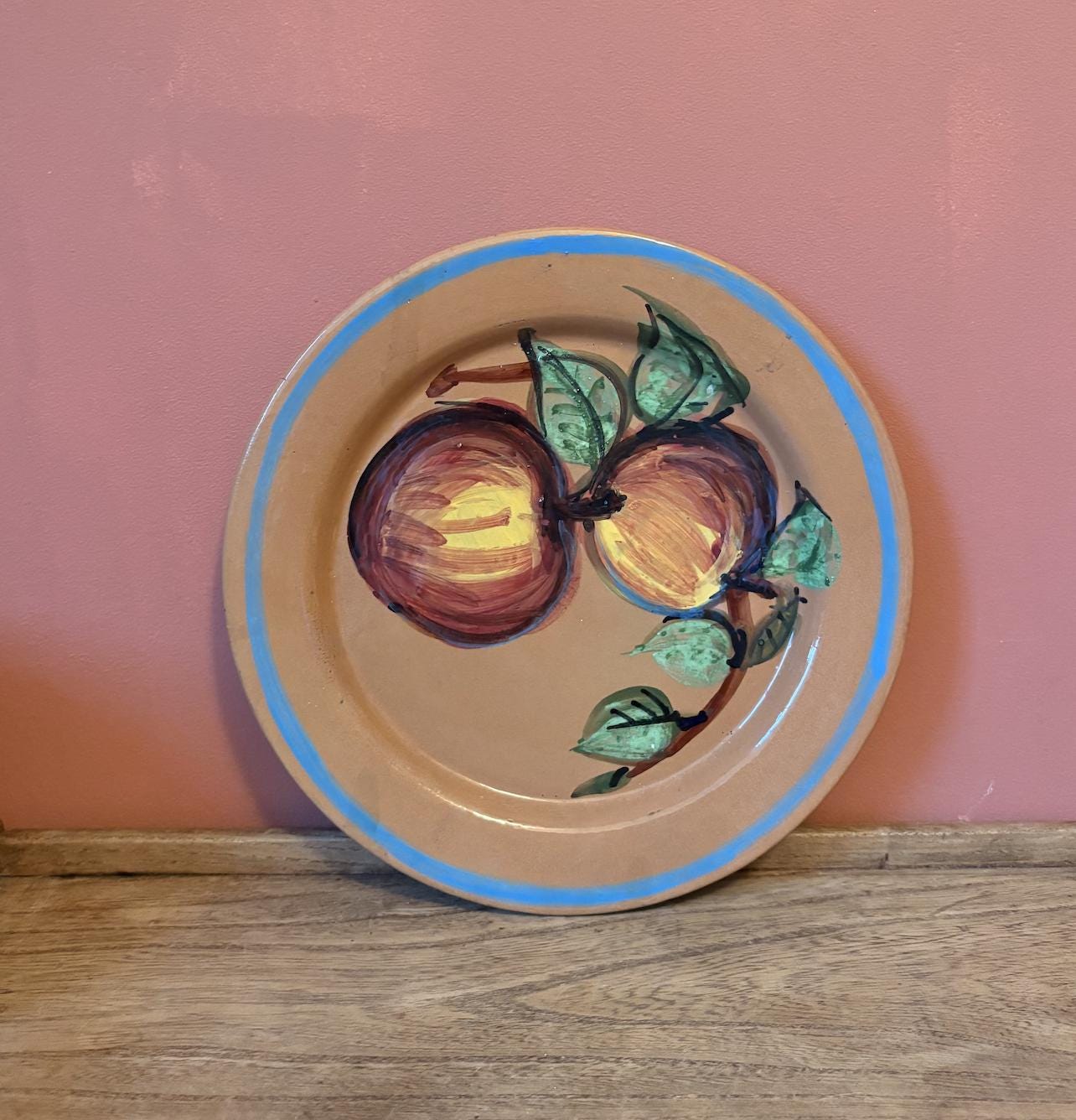 Handmade & painted Fruit Design Plate from Malta