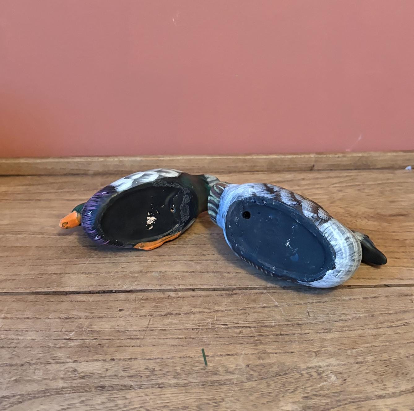 Two Ceramic Hand Painted Ducks