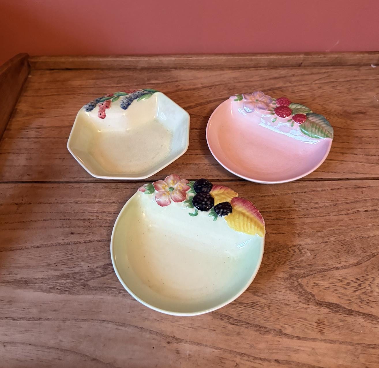 Trio of Carlton Ware Preserve Dishes